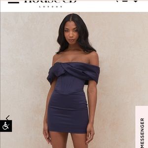 HOUSE OF CB Nurul satin mini corset dress